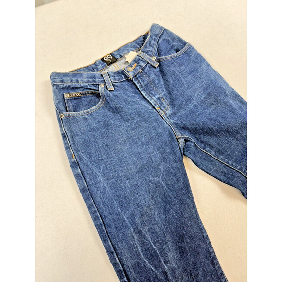 Vintage XOXO‎ Mini flare mid rise jeans 5/6 dark Y2k - Picture 1 of 16